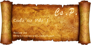 Csősz Pál névjegykártya