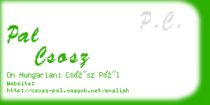 pal csosz business card